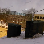 Монтаж фасадной сетки